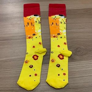 Knee high artistic compression socks